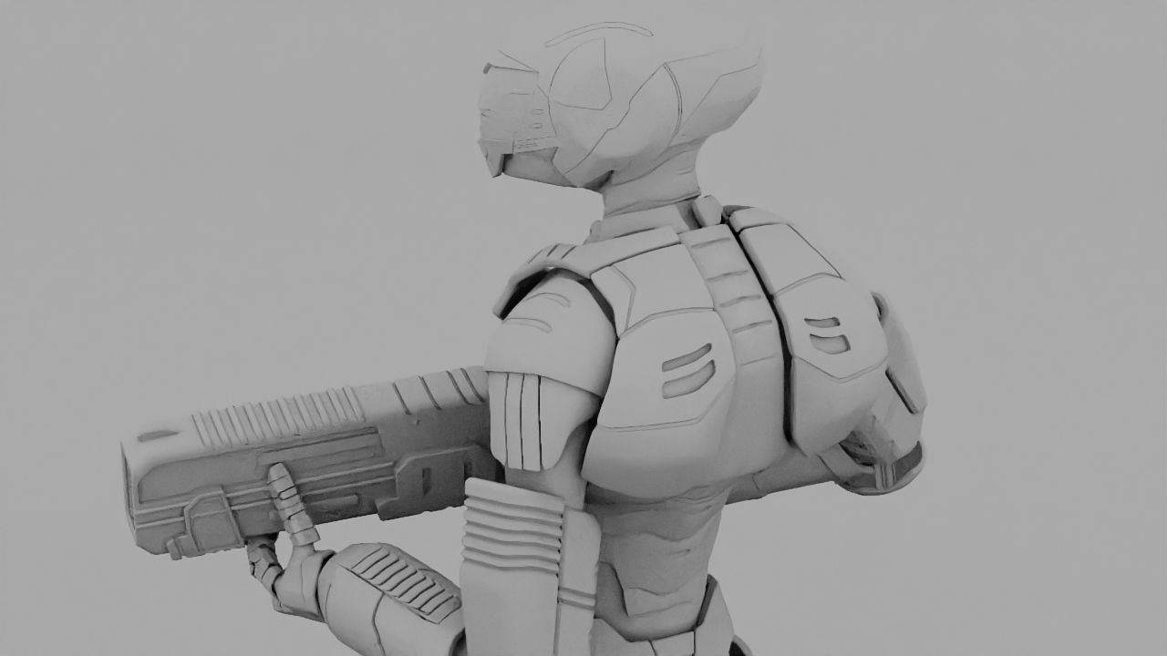 Alien Trooper rigged character 3D model_27