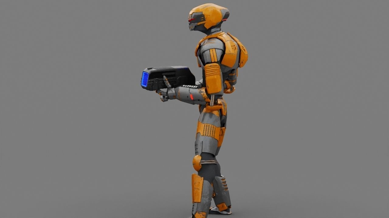 Alien Trooper rigged character 3D model_18