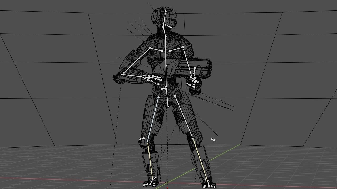 Alien Trooper rigged character 3D model_32