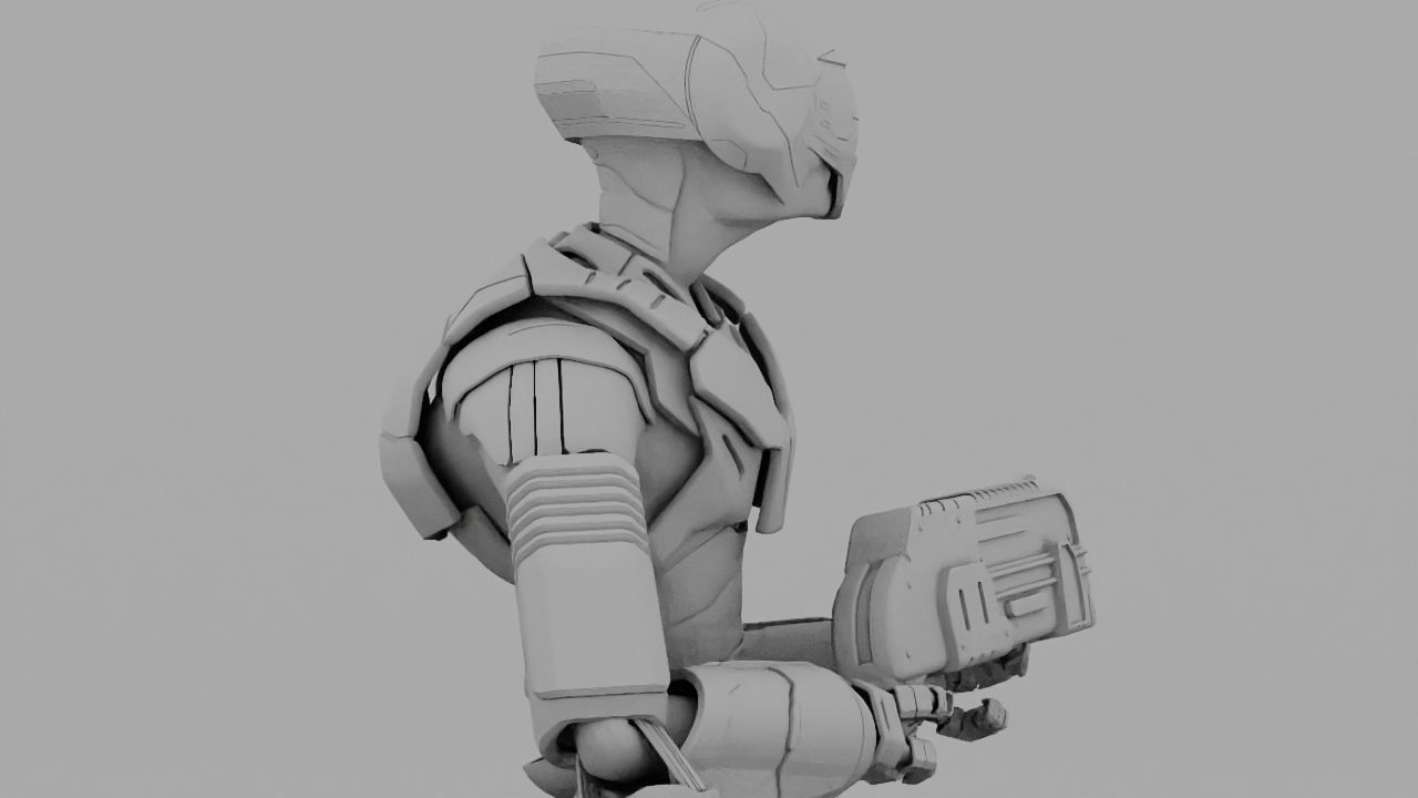 Alien Trooper rigged character 3D model_24