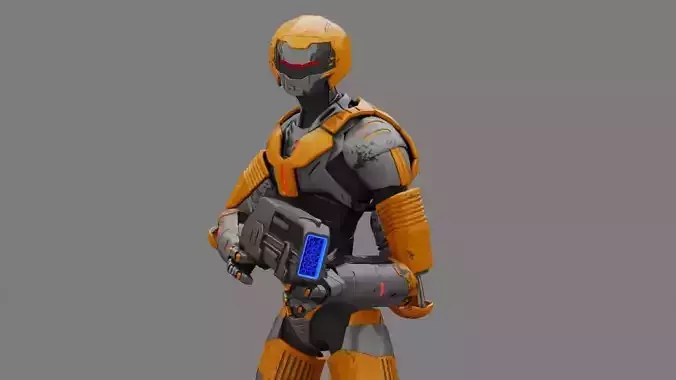 Alien Trooper rigged character