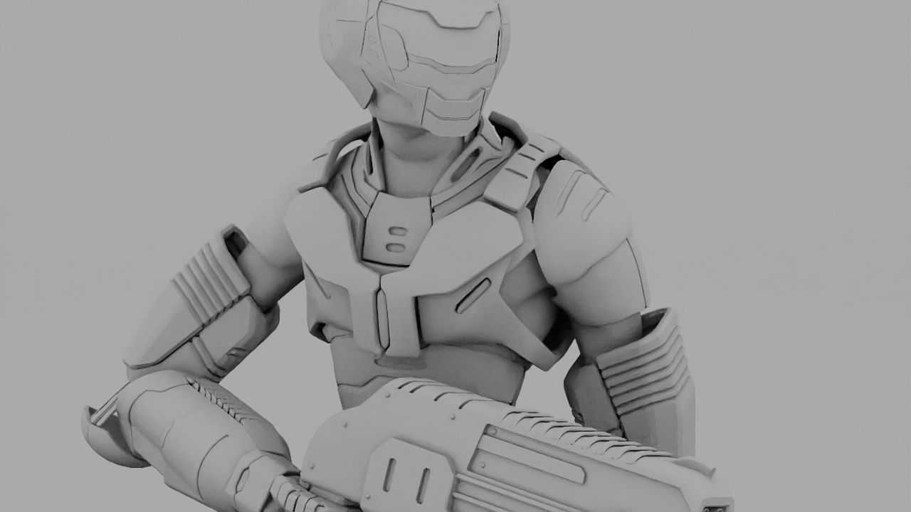 Alien Trooper rigged character 3D model_22