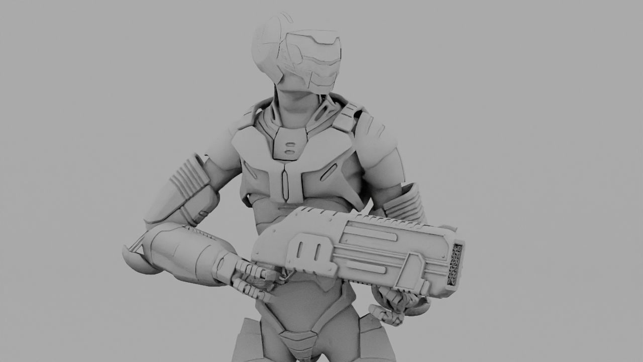 Alien Trooper rigged character 3D model_33