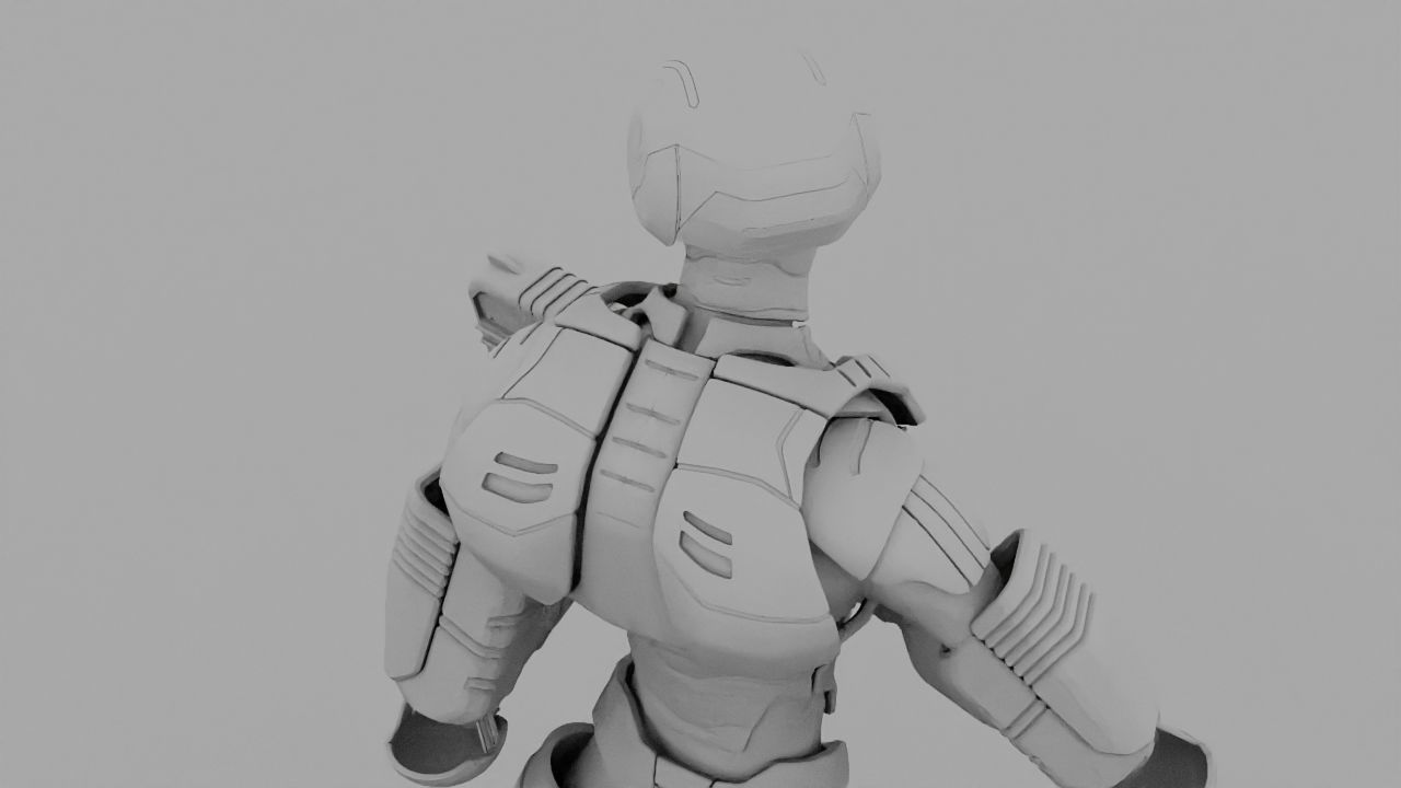Alien Trooper rigged character 3D model_26