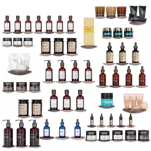 Collection of accessories for the bathroom beauty salon