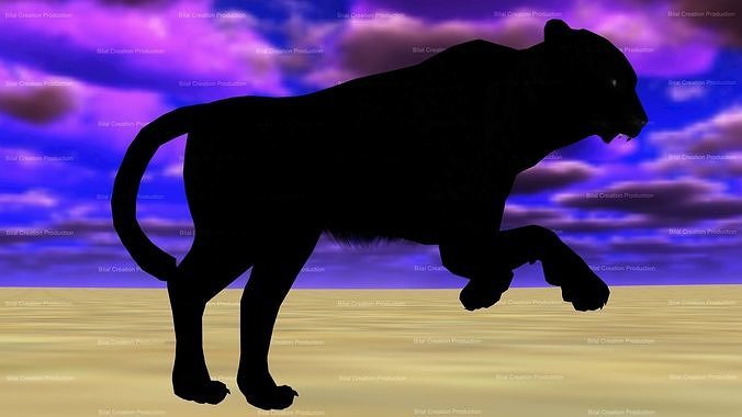 Black Panther Animated 3D model