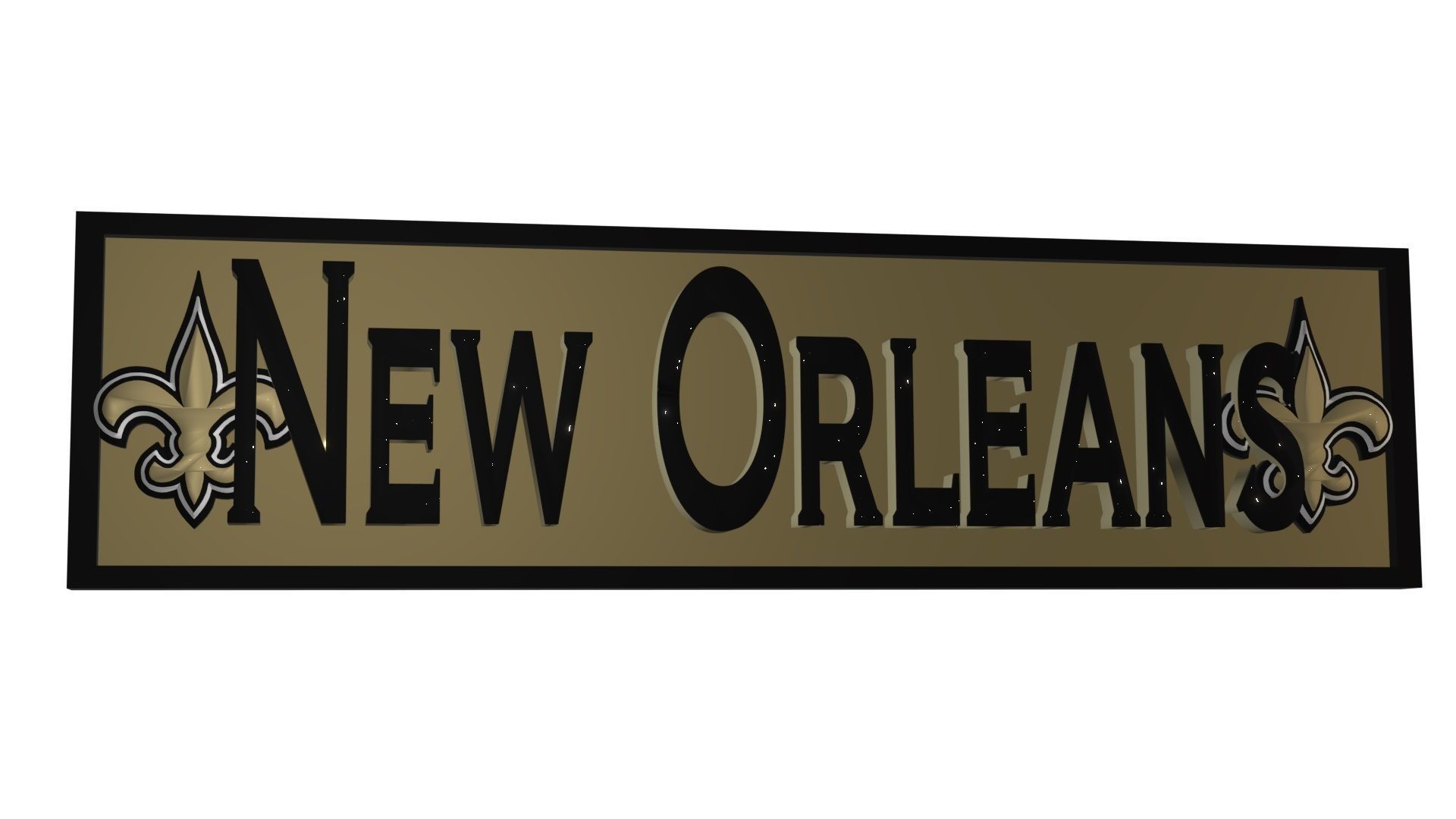 New Orleans banner 2 3D model_1