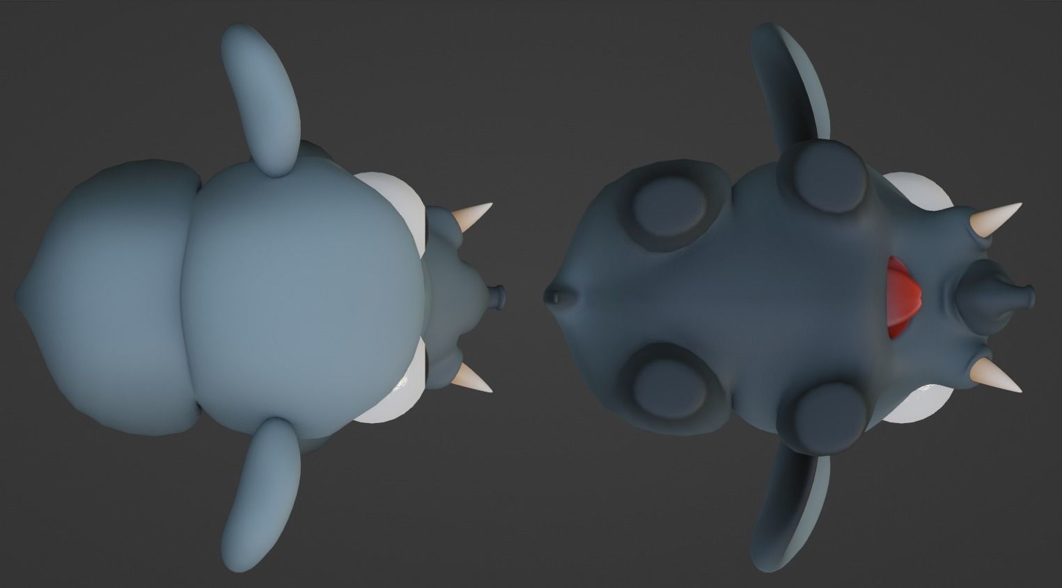 Cartoon Elephant Not Rigged 3D model_4