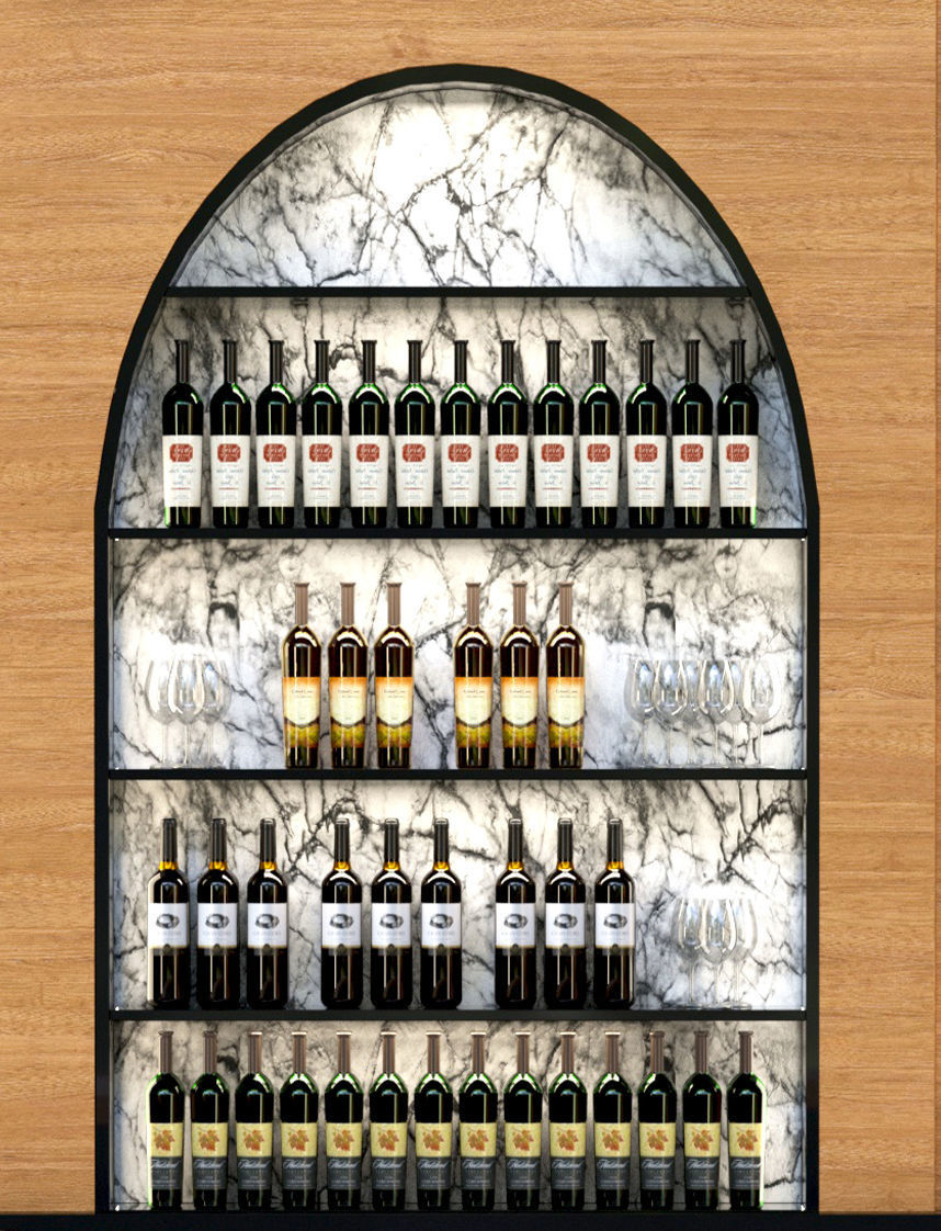 Restaurant with bar 3D model_3