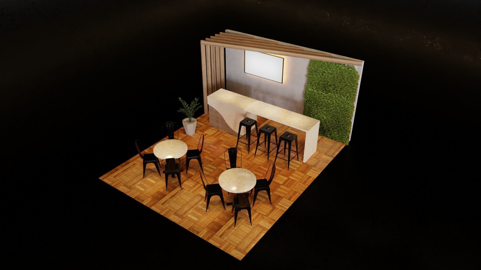 Tolix chair 3D model_1