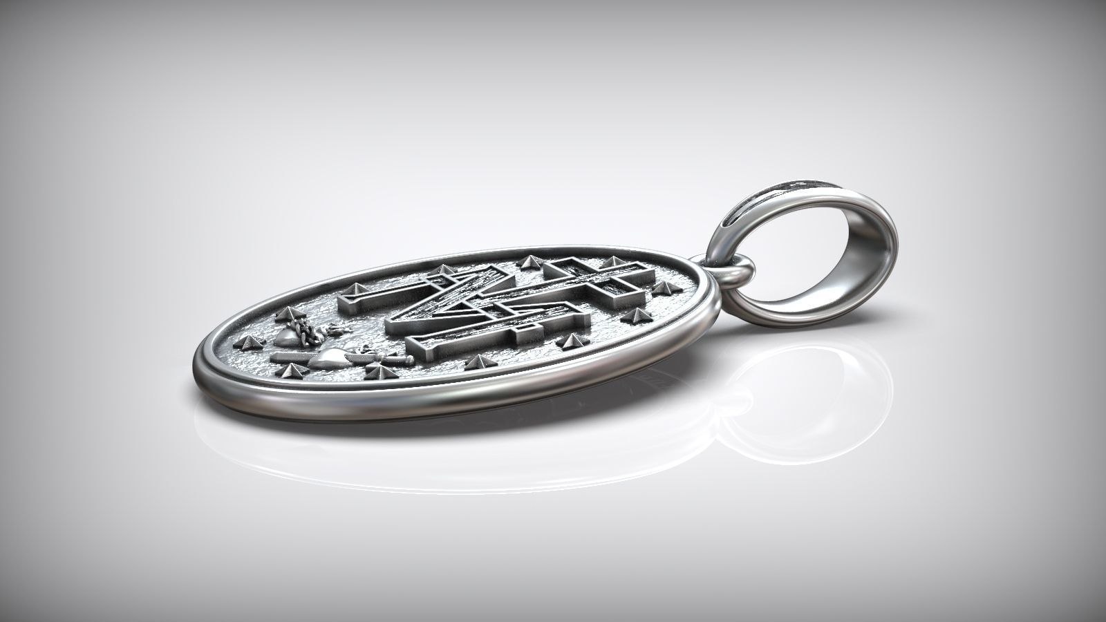 Catholic Miraculous Medal  Virgin Mary Pendant 3D print model_4