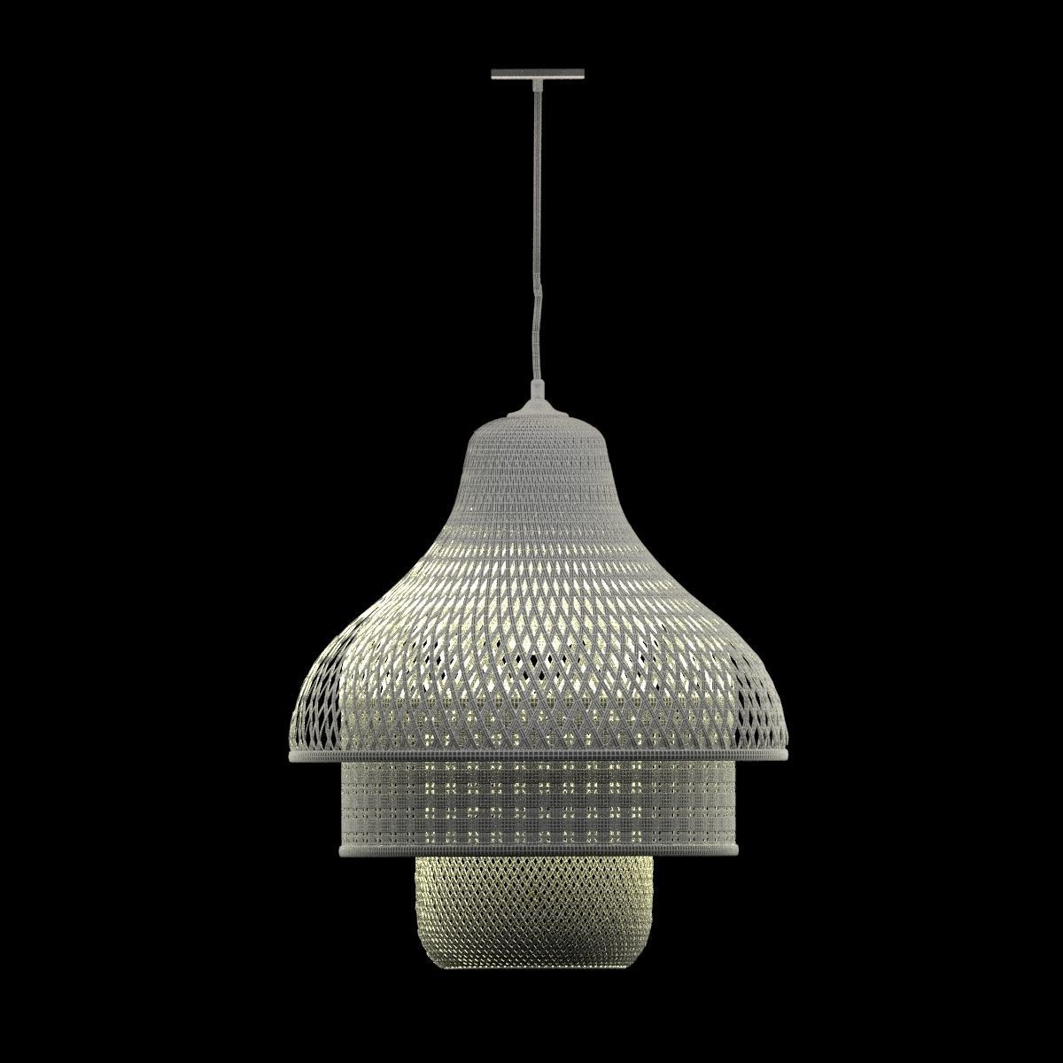 Chinese red lantern 3D model_5