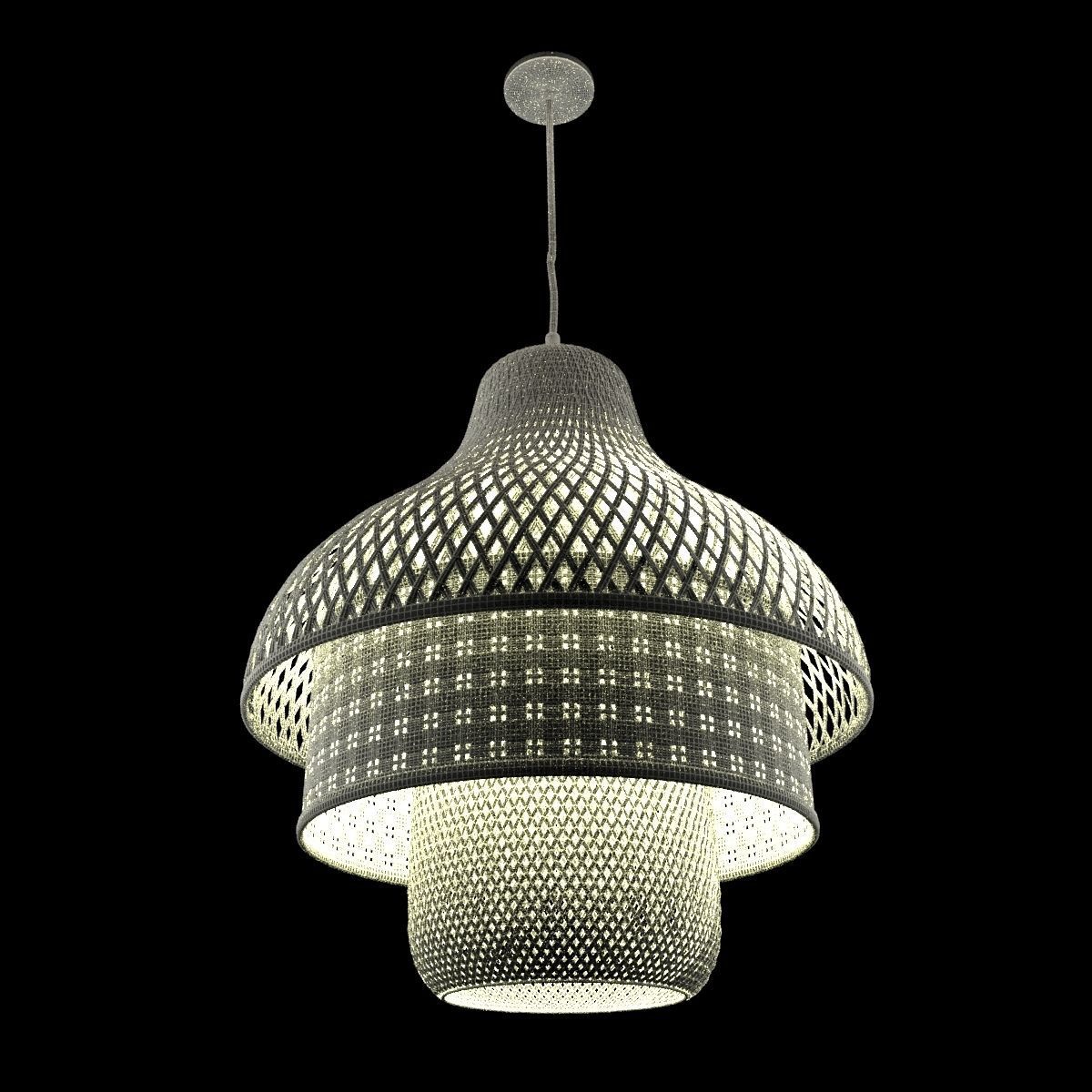 Chinese red lantern 3D model_6