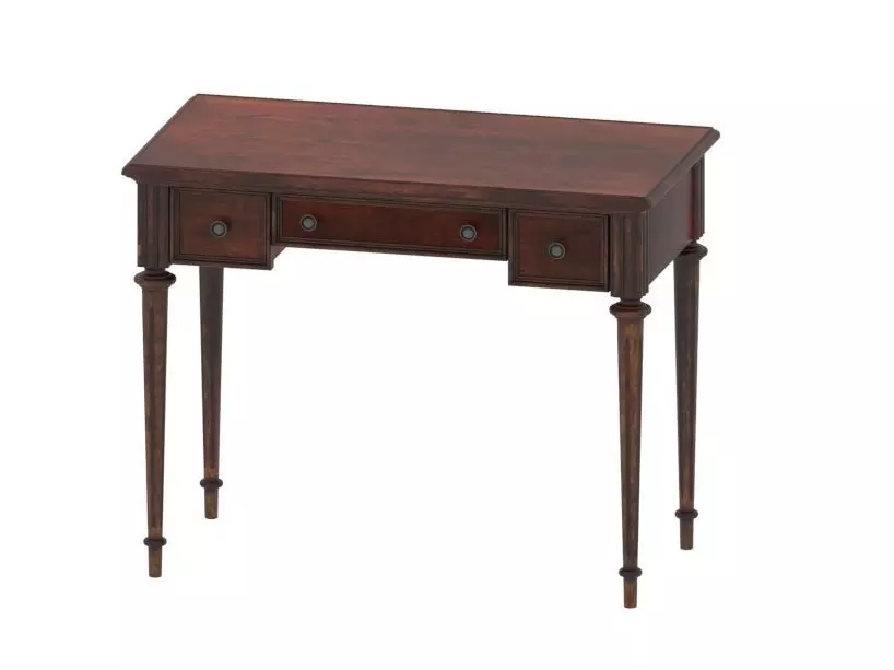 red antique table 3D model_0