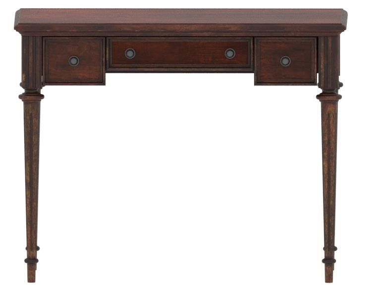 red antique table 3D model_4