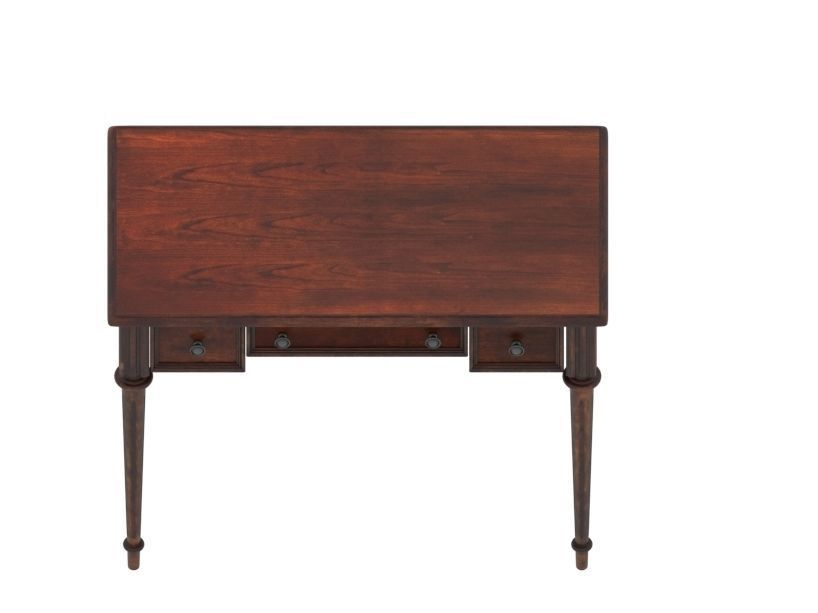 red antique table 3D model_2