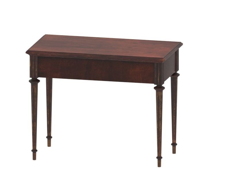 red antique table 3D model_3
