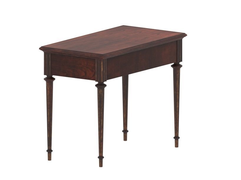 red antique table 3D model_1