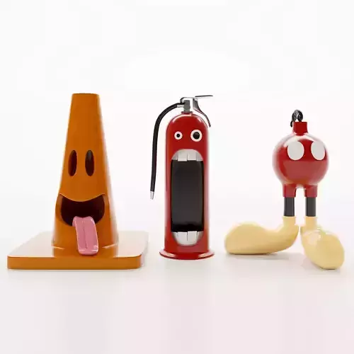 Set of decorative toys