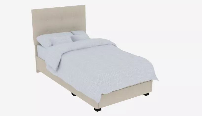 bed with full linens Free 3D model