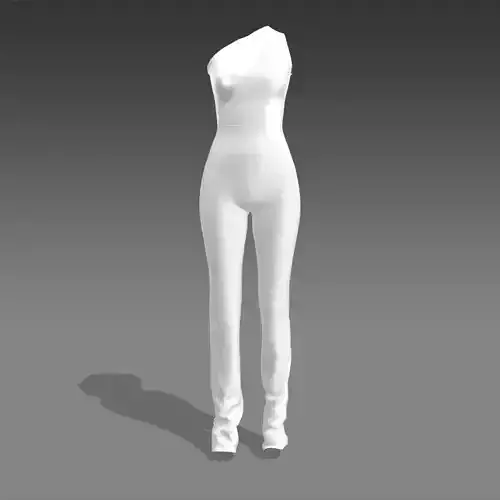 JUMPSUIT WHITE COLOR MODERN SILK SATIN FABRIC 