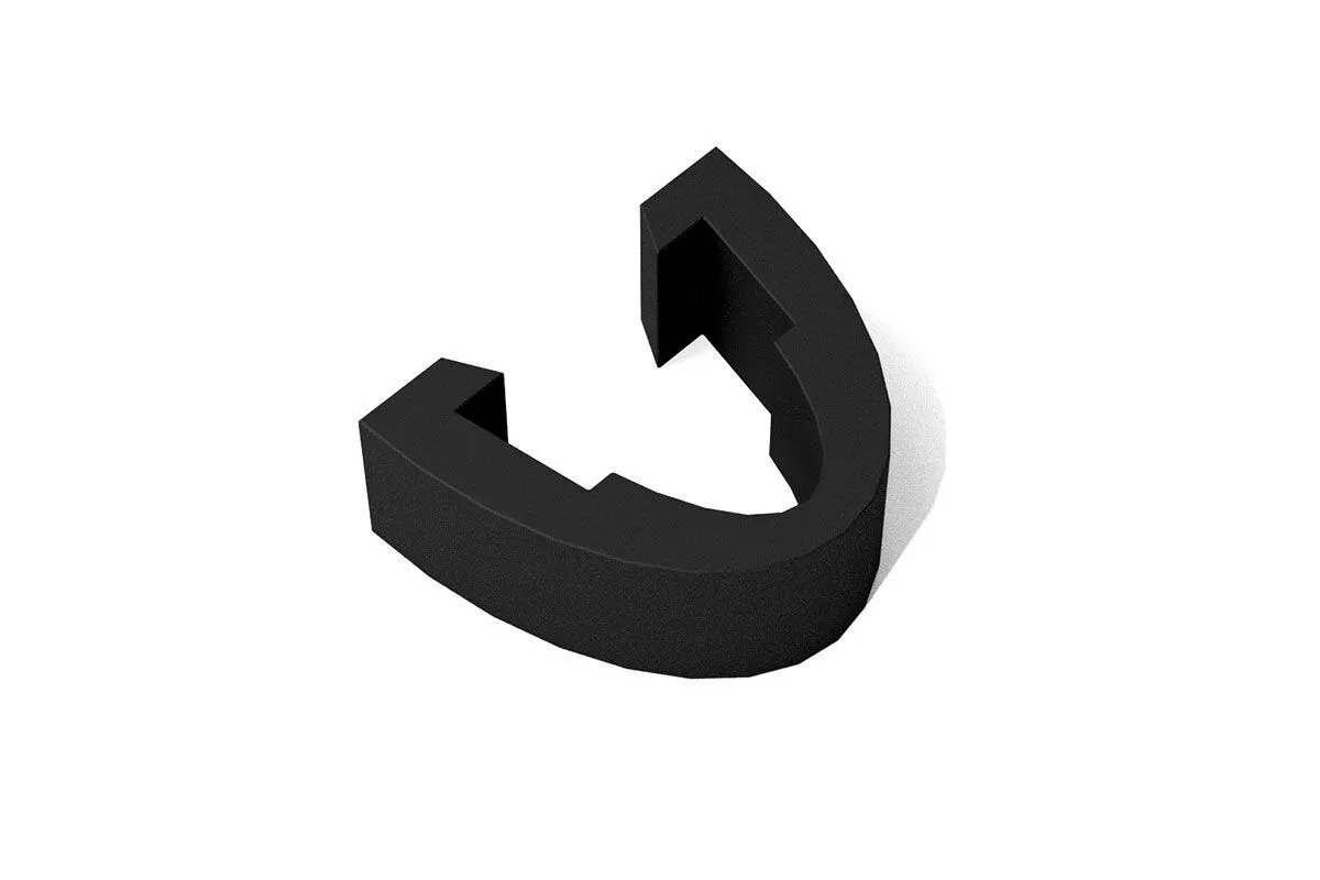 Bicycle shift and brake cable holder C-Clip 3D print model