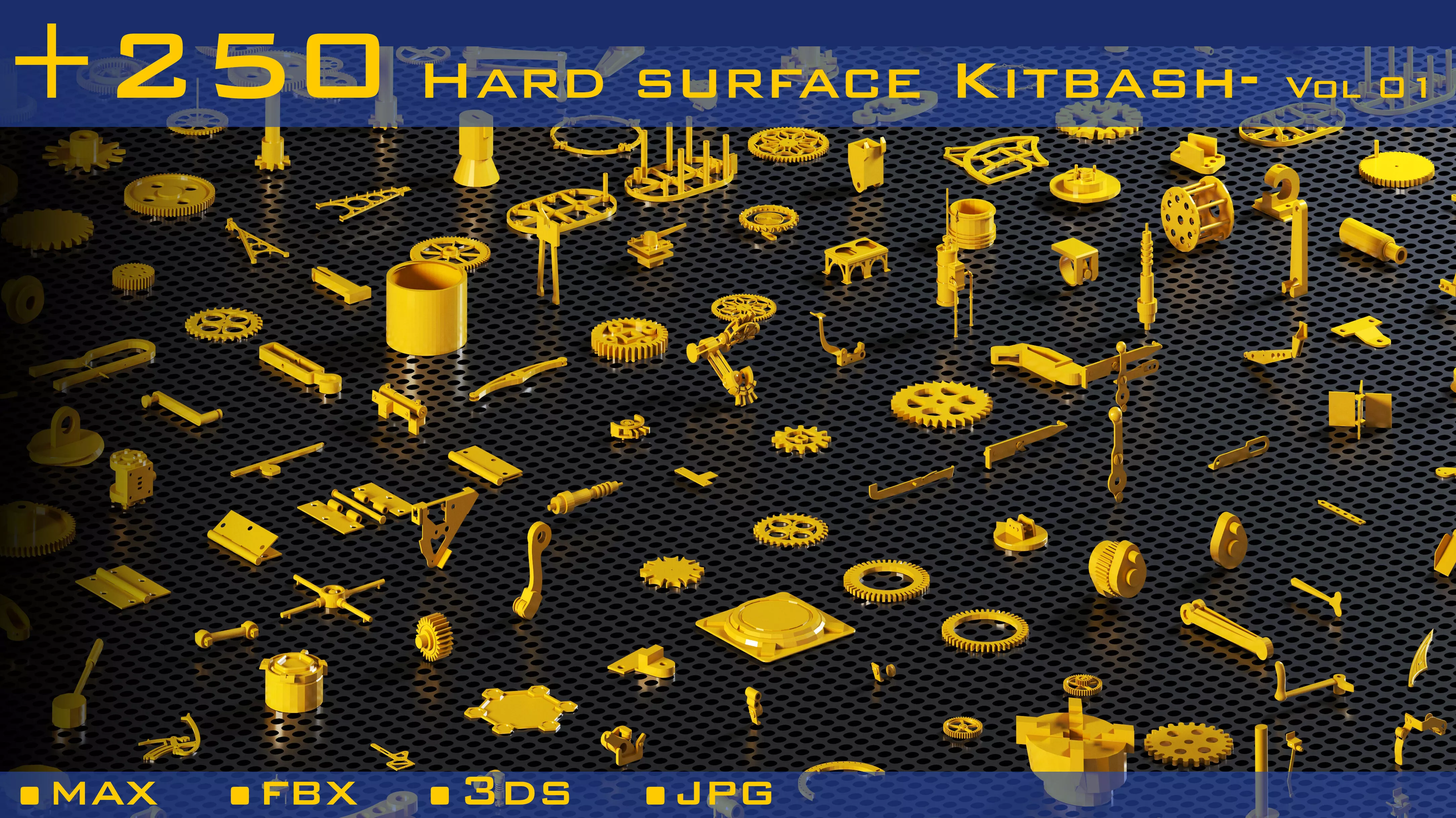 250 Hard surface-kitbash-Vol 01 3D model