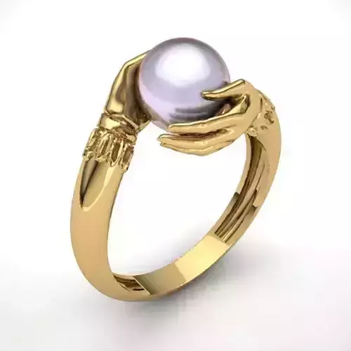 hand ring pearl