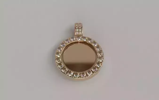 Spinning Picture Pendant - 3mm Stones - XSMALL