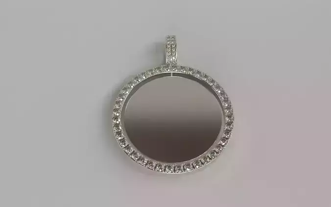 Spinning Picture Pendant - 3mm Stones - XLARGE