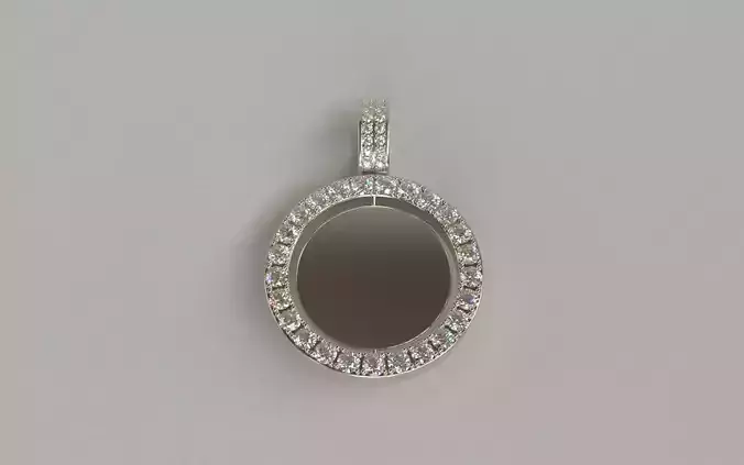 Spinning Picture Pendant - 3mm Stones - SMALL
