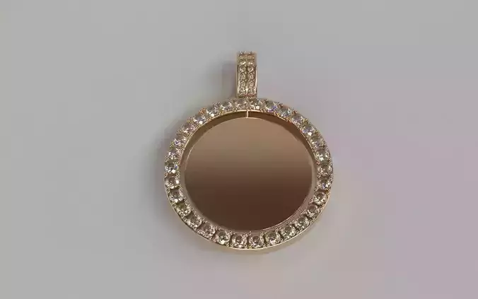 Spinning Picture Pendant - 3mm Stones - MEDIUM