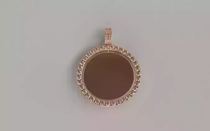 Spinning Picture Pendant - 3mm Stones - LARGE