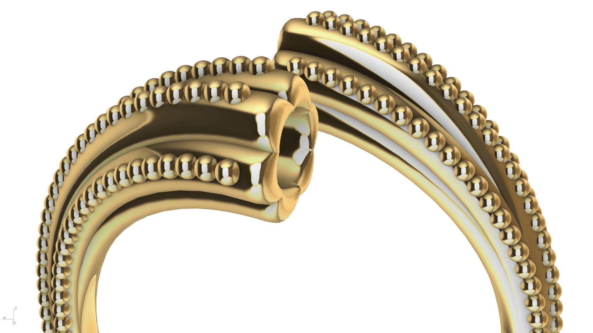 milgrain bypass flower ring stl verified  3D print model_11