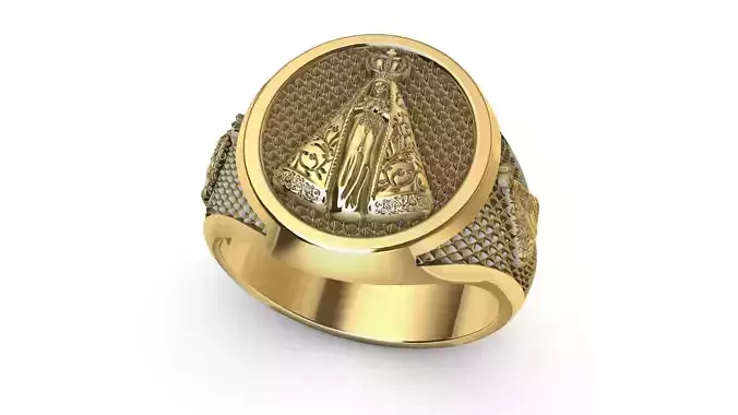 Ring Religious Nossa Senhora Aparecida Saint Lady Mary