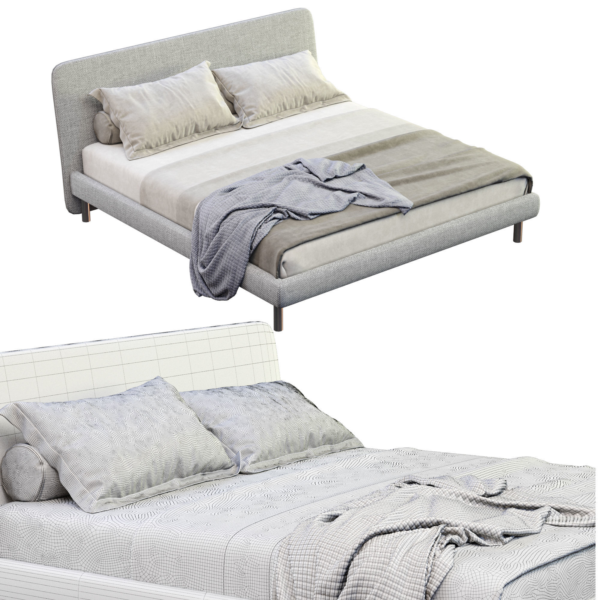 Bed Dream By Bonaldo 3D model_5