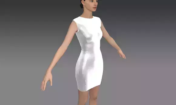 DRESS DIOR DART SILK SATIN COLOR WHITE DRESS ZERO SLEVEE