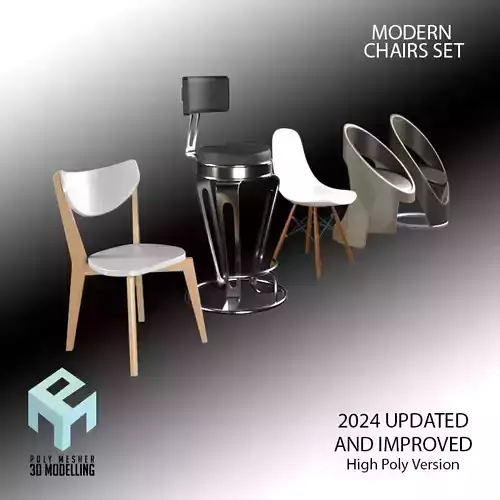 Five Modern Chairs Set