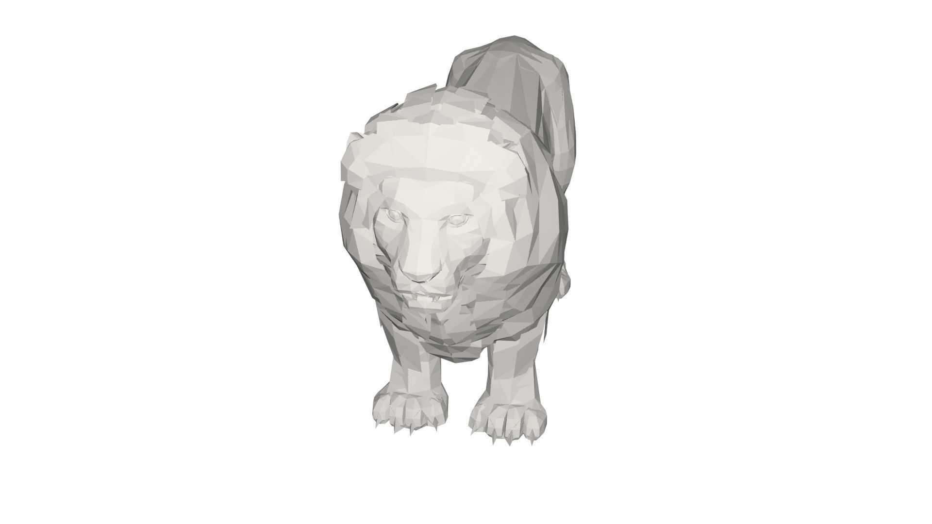 Lion Wild animal Low-poly 3D model_1