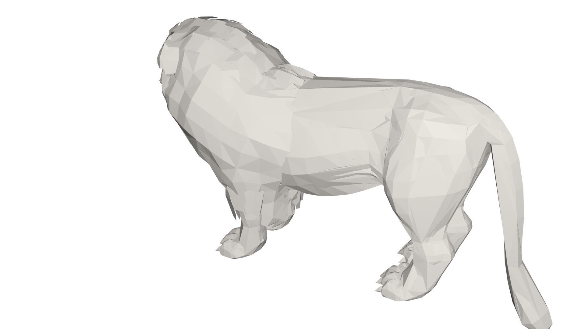 Lion Wild animal Low-poly 3D model_7
