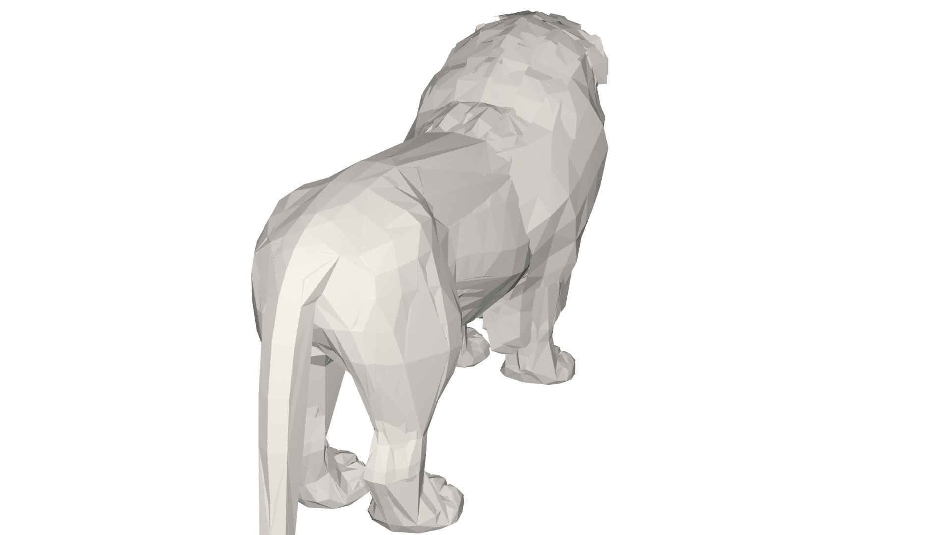 Lion Wild animal Low-poly 3D model_5