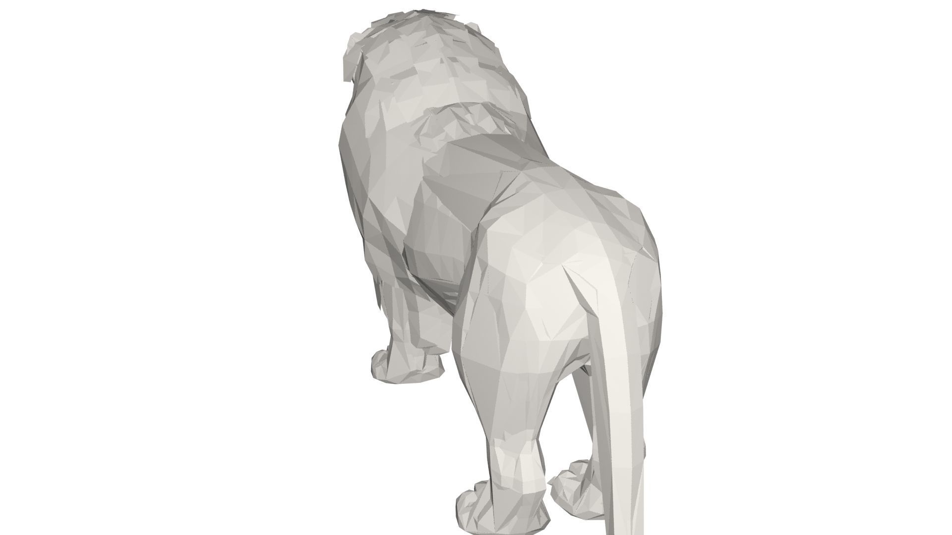 Lion Wild animal Low-poly 3D model_6