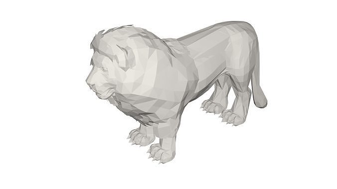 Lion Wild animal Low-poly 3D model