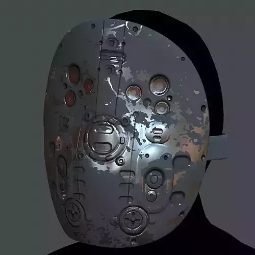 Gas mask helmet 3d model scifi Low-poly Low-poly 3D model 