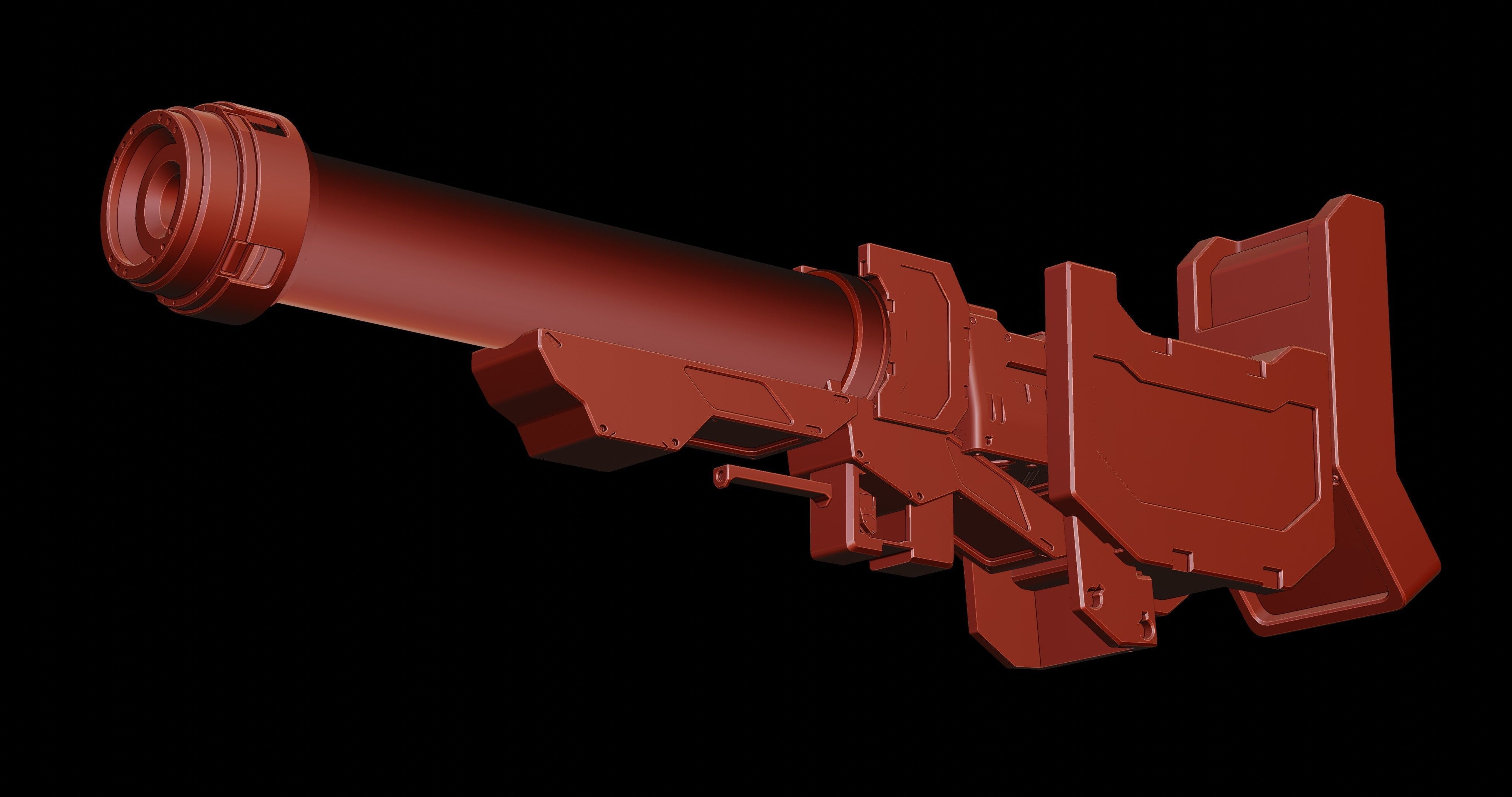Sci-fi Gun 3D model_13