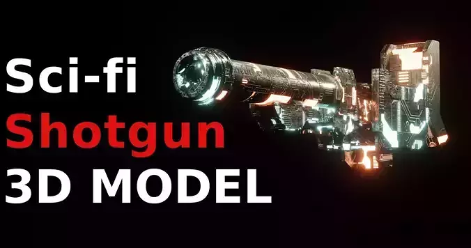 Sci-fi Gun 3D model