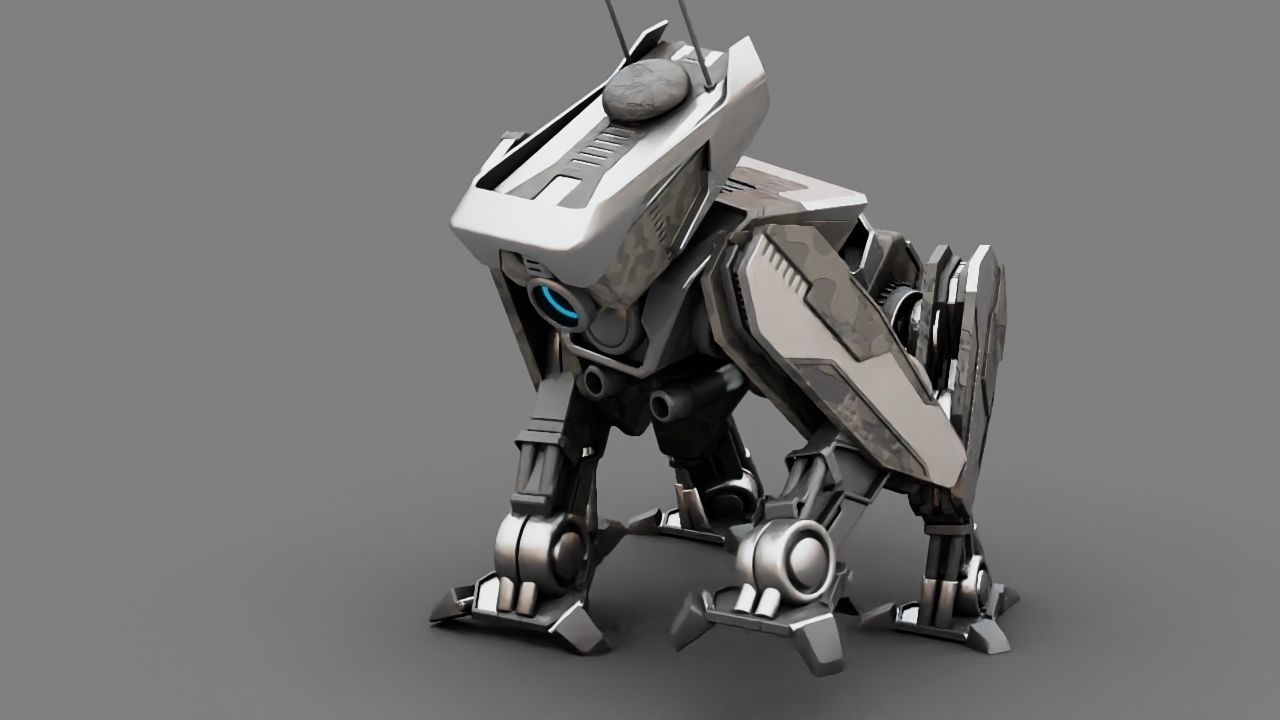 Military Droid  rigged character 3D model_9