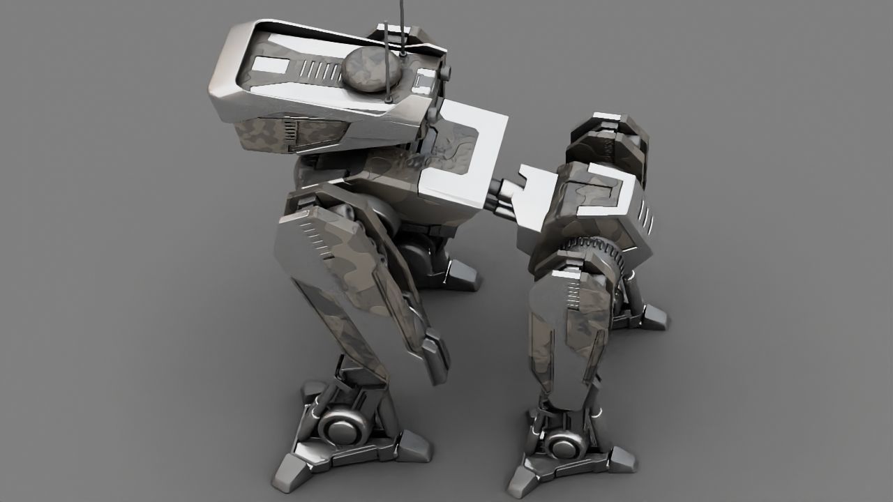 Military Droid  rigged character 3D model_21