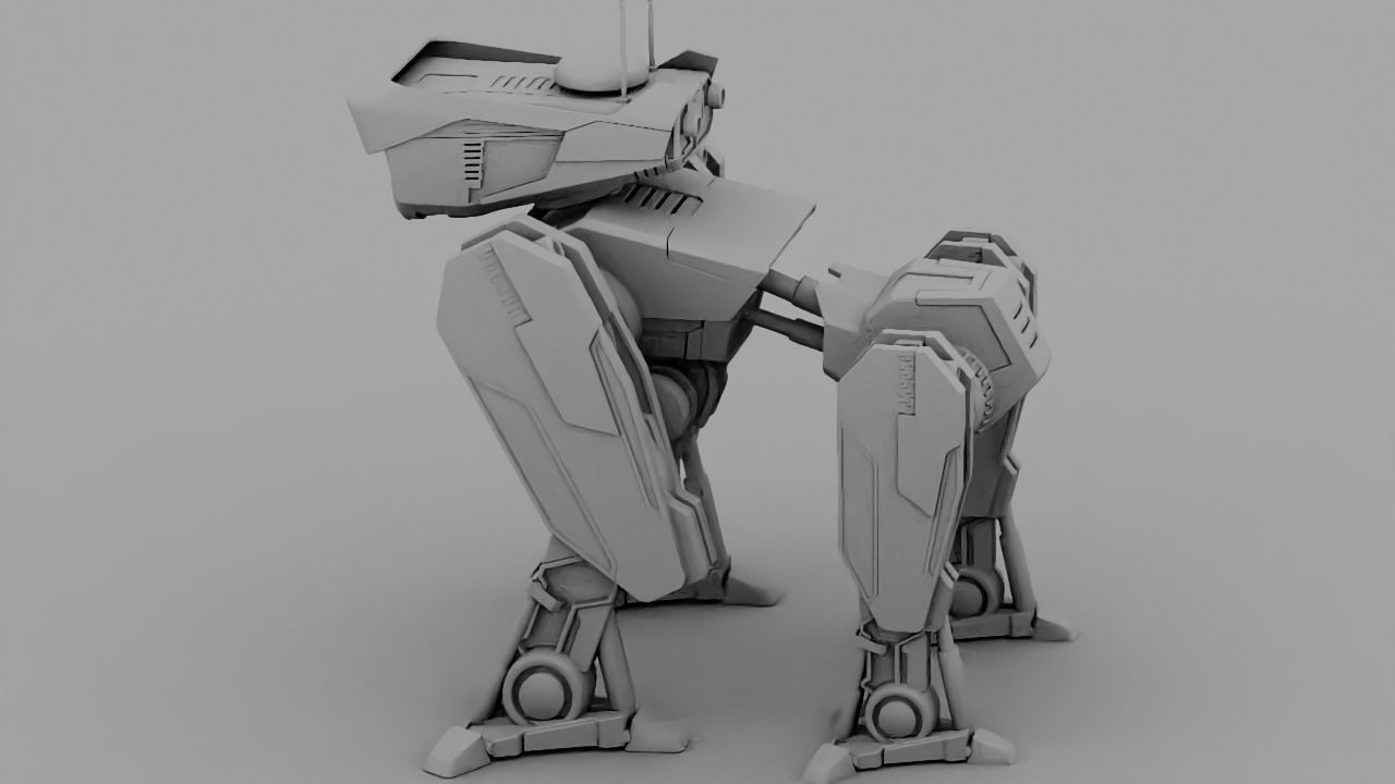 Military Droid  rigged character 3D model_24