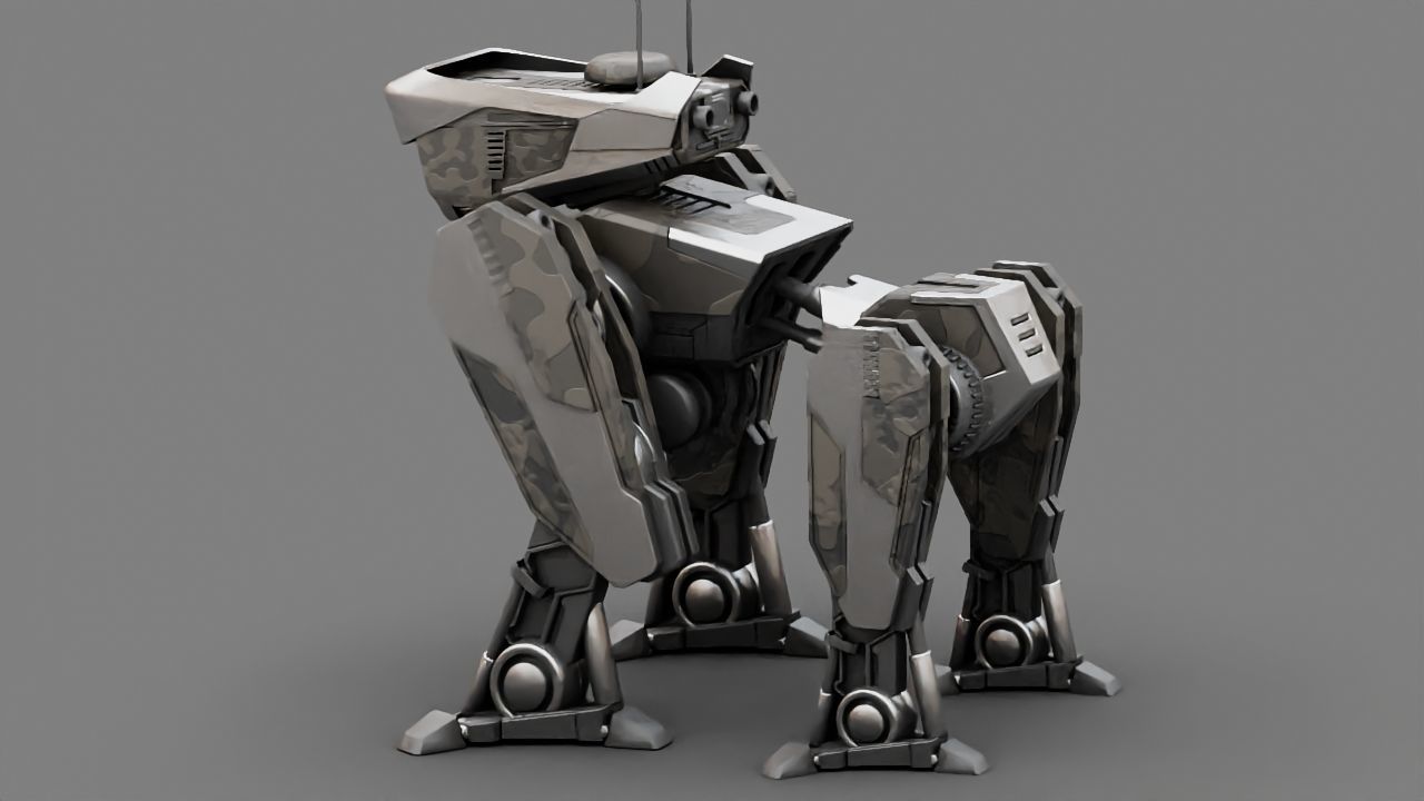 Military Droid  rigged character 3D model_13
